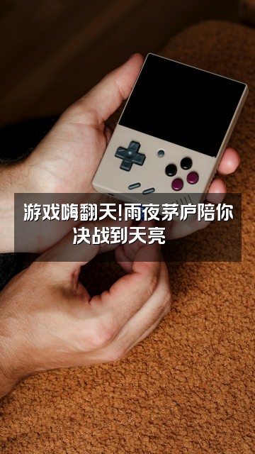 抖音雨夜茅庐视频封面:游戏嗨翻天!雨夜茅庐陪你决战到天亮🎮